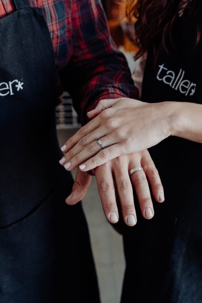 Alianzas de boda artesanales creadas en Taller Boda.